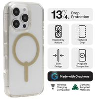 ZAGG Milan Snap Case mit MagSafe für das iPhone 16 Pro - Gold Glitter