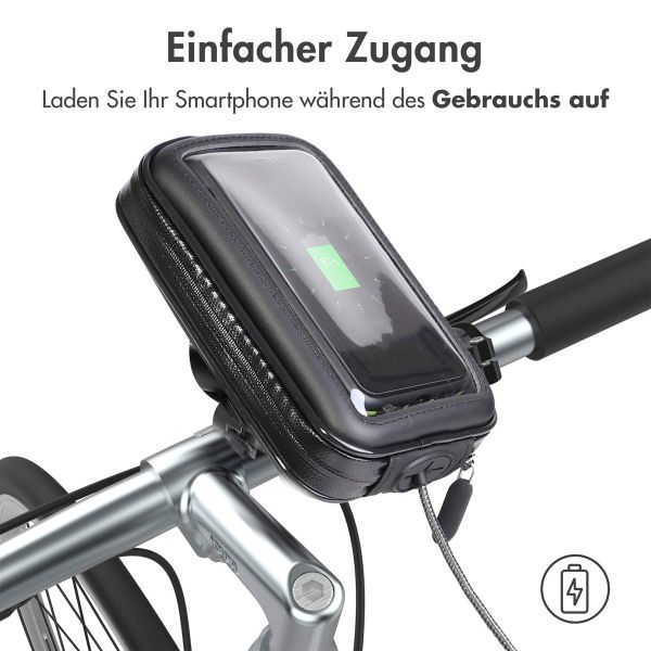 imoshion Handyhalterung für das Fahrrad – universell – mit Hülle – schwarz