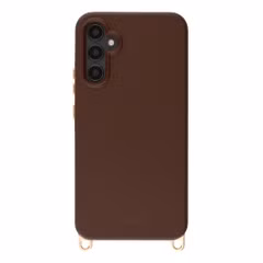 Selencia Rivièra Backcover mit MagSafe mit abnehmbaren Haken Samsung Galaxy A34 (5G) - Choco Brown