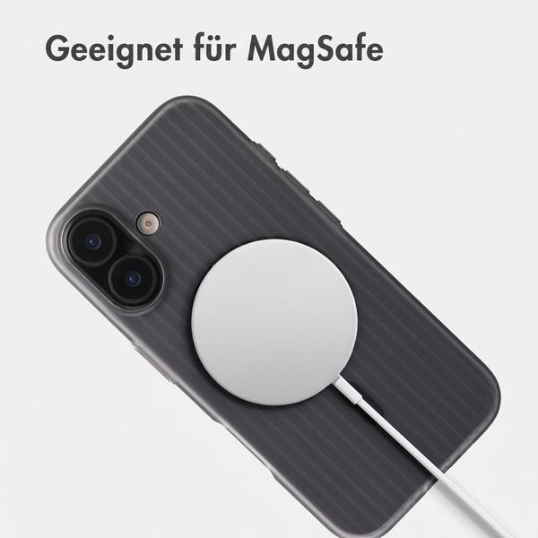 Accezz Lite Backcover mit MagSafe | Fluted | Apple iPhone 16 - Grau
