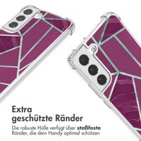 imoshion Design Hülle mit Band für das Samsung Galaxy S22 Plus - Bordeaux Graphic