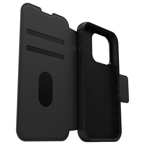 OtterBox ﻿Strada-Klapphülle MagSafe für das iPhone 15 Pro - Schwarz