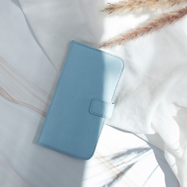 Selencia Echtleder Klapphülle Samsung Galaxy S10 - Air Blue