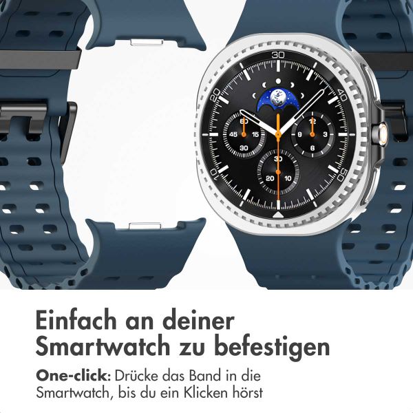 imoshion Ocean Silikonarmband für das  Samsung Galaxy Watch 8 (40/44mm) / Classic (46mm) - Dunkelblau