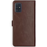 Selencia Echtleder Klapphülle Samsung Galaxy A51 - Braun