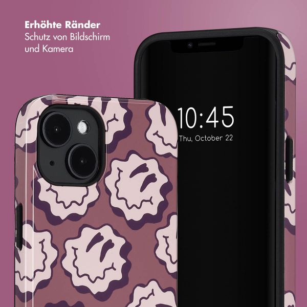 Selencia Vivid Rückabdeckung mit MagSafe Apple iPhone 14 - Wavy Smiley Pink