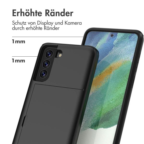 imoshion Backcover mit Kartenfach Samsung Galaxy S21 FE - Schwarz