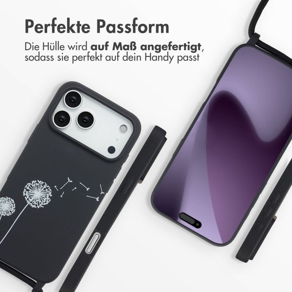 imoshion SilikonHülle design mit Band Apple iPhone 17 Pro Max - Dandelion Black