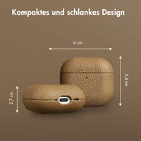 Accezz Echtes Leder Case Apple AirPods 4 - Taupe