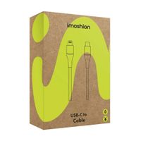 imoshion ﻿Lightning- auf USB-C-Kabel – nicht MFi-zertifiziert  – Geflochtenes Gewebe  – 3 m – Weiß
