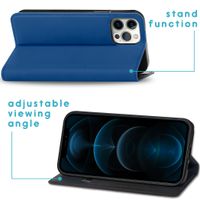 imoshion Slim Folio Klapphülle Apple iPhone 12 (Pro) - Dunkelblau