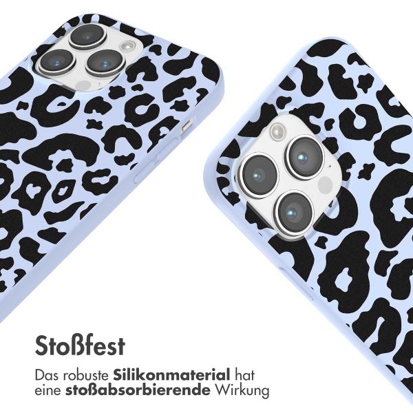 imoshion Silikonhülle design mit Band für das iPhone 14 Pro - Animal Lila