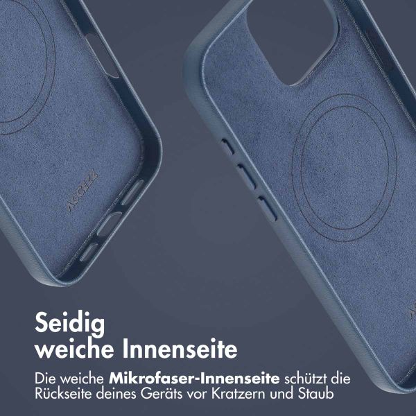 Accezz MagSafe Leather Backcover für das Apple iPhone 16 Pro Max - Nightfall Blue