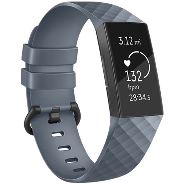 imoshion Silikonband für das  Fitbit Charge 3 / 4 - Grau