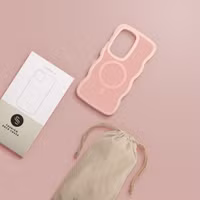 Selencia Wavy Backcover mit MagSafe Samsung Galaxy S25 Ultra - Soft Pink