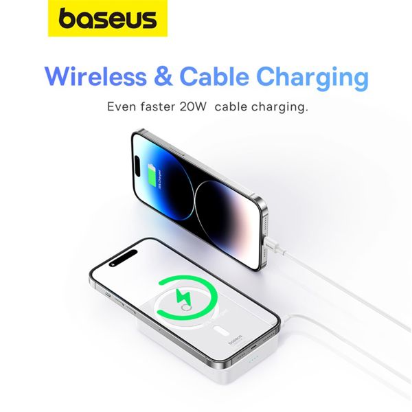 Baseus MagPro | 5.000 mAh Powerbank - 20 Watt - Weiß