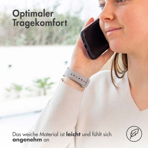 imoshion Silikonband für das  Fitbit Charge 5 / 6 - L - Grau