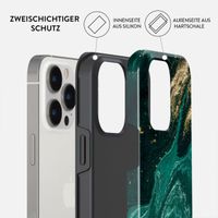 Burga Tough Back Cover für das iPhone 15 Pro - Emerald Pool