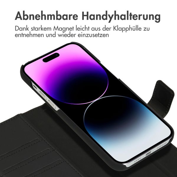 Accezz Premium Leather 2 in 1 Klapphülle für das iPhone 14 Pro Max - Schwarz