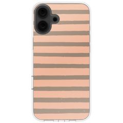 imoshion Design Hülle iPhone 16 - Striped Peach Reverse