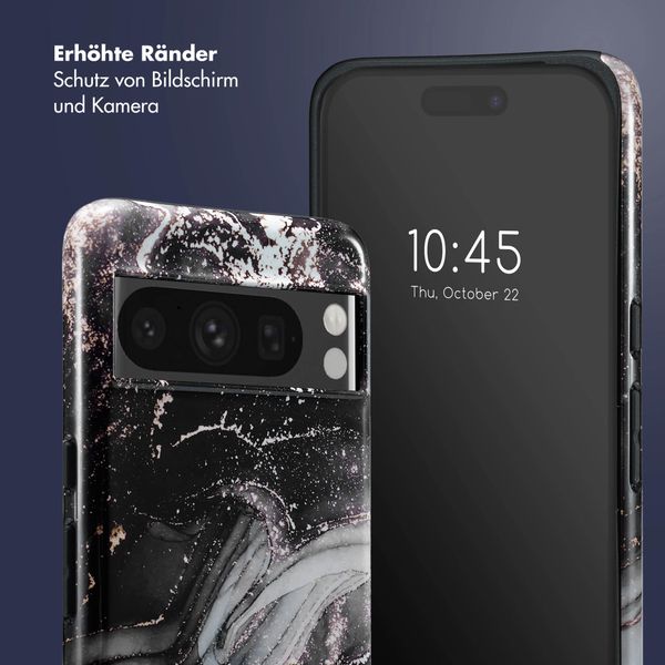 Selencia Vivid Tough Back Cover für das Google Pixel 8 Pro - Chic Marble Black