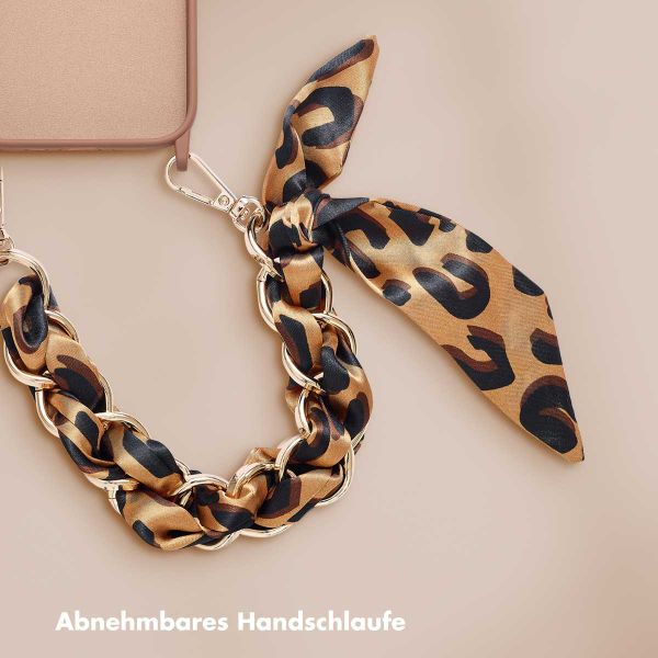 Selencia Back Cover mit Luxuriöser Handschlaufe Samsung Galaxy S23 FE - Braun