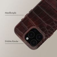 Selencia Croco Backcover mit MagSafe Apple iPhone 16 Pro - Choco Brown
