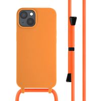 imoshion Silikonhülle mit Band für das Apple iPhone 14 - Orange