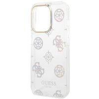 Guess Peony Glitter Back Cover für das iPhone 14 Pro - Weiß