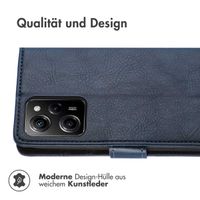 imoshion Luxuriöse Klapphülle für das Xiaomi Poco X5 Pro 5G - Dunkelblau