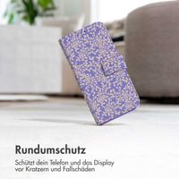 imoshion Design Klapphülle Samsung Galaxy S23 - Purple White Flowers