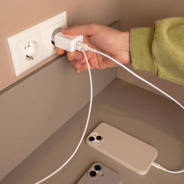 imoshion Wandladegerät - Ladegerät - USB-C- und USB-Anschluss - Power Delivery - 20 Watt - Weiß