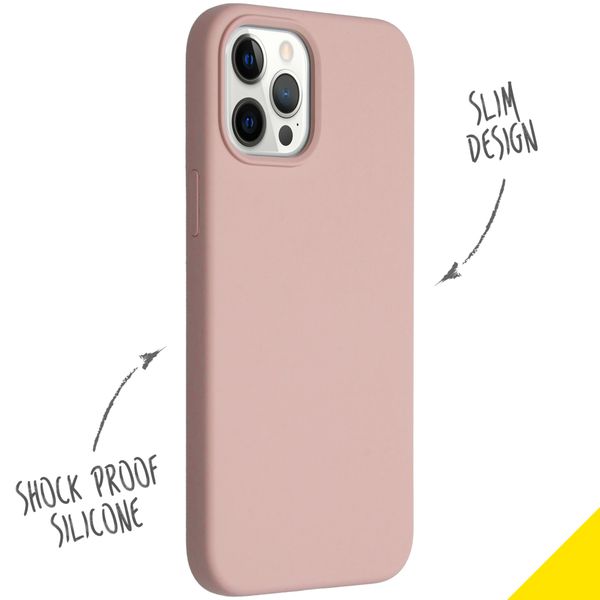 Accezz Liquid Silikoncase Apple iPhone 12 Pro Max - Rosa