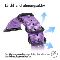 imoshion Nylonarmband für das Apple Watch Series 1-10 / SE / Ultra (2) - 42/44/45/46/49 mm - Violett