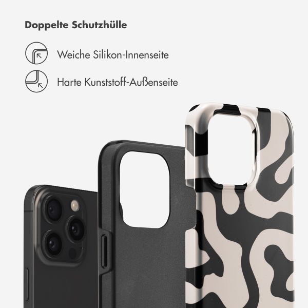 Selencia Vivid Tough Back Cover für das iPhone 15 Pro Max - Art Wave Black