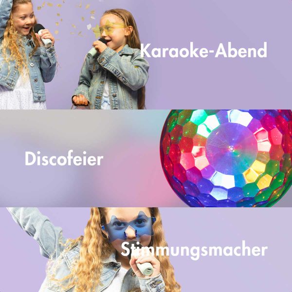 imoshion Sing & Shine Karaoke-Set - Lautsprecher und 2 Mikrofone - Mintgreen