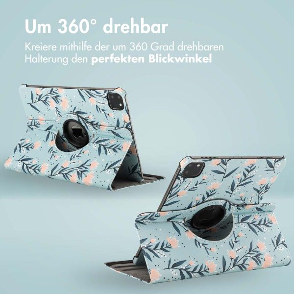 imoshion 360° drehbare Design Klapphülle Apple iPad Pro 11 (2024) M4 - Flowers