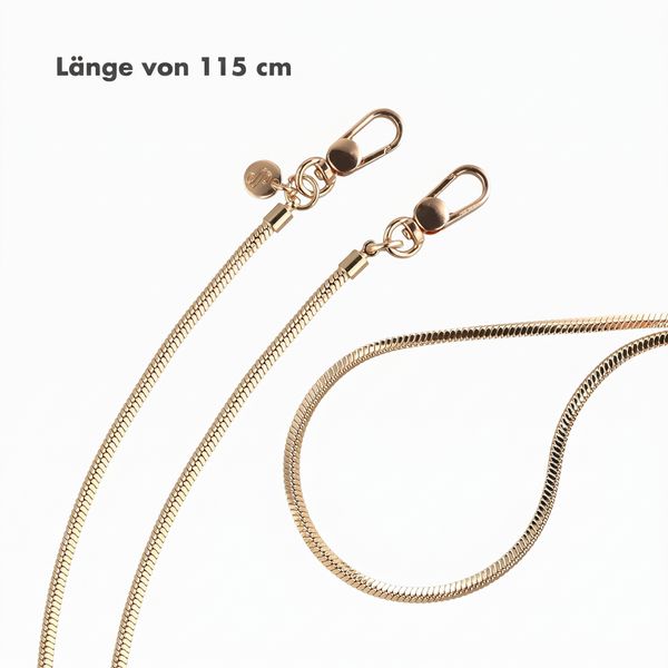 Selencia Sleek Chain-Handykette (kurz 115 cm) - Gold