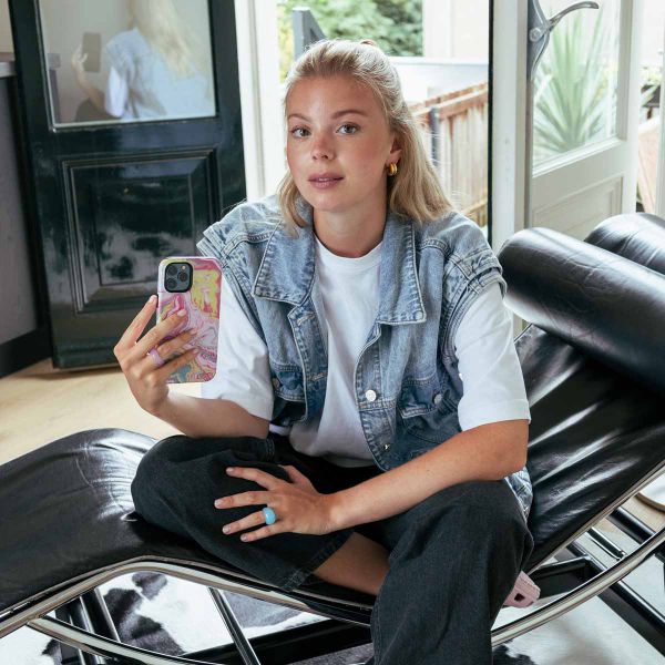 Selencia Vivid Backcover Samsung Galaxy A55 - Marble Pink