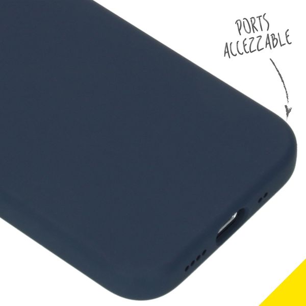 Accezz Liquid Silikoncase Apple iPhone 12 Mini - Dunkelblau
