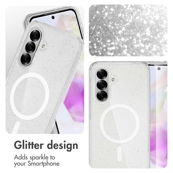 imoshion Sparkle Back Cover mit MagSafe Samsung Galaxy A56 - Glitzer Transparent