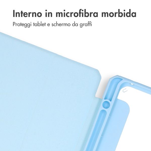 imoshion Trifold Hardcase Klapphülle Samsung Galaxy Tab S9 11.0 Zoll - Hellblau