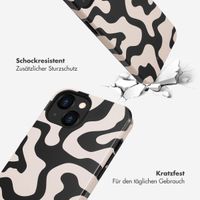 Selencia Vivid Tough Back Cover für das iPhone 13 - Art Wave Black