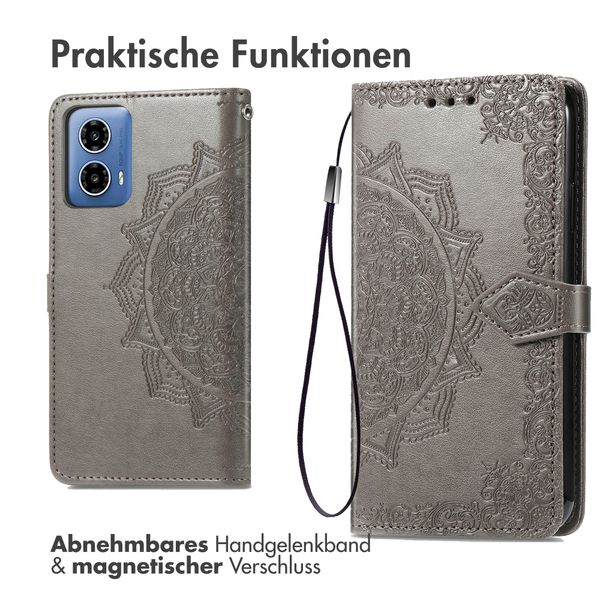 imoshion Mandala Klapphülle Motorola Moto G34 - Grau