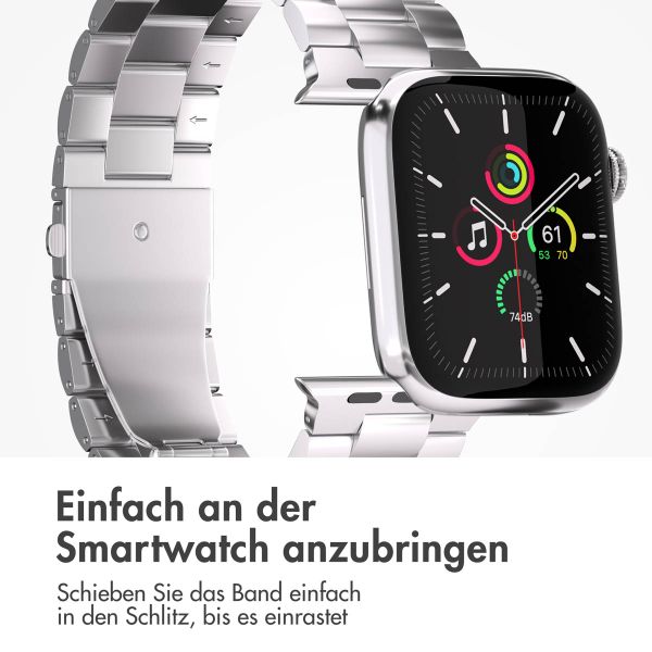 imoshion Edelstahlarmband für das Apple Watch Series 1 bis 10 / SE / Ultra (2) (44/45/46/49 mm) - Silber