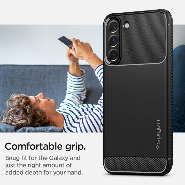 Spigen Rugged Armor™ Case Schwarz für das Samsung Galaxy S22 Plus  