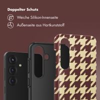 Selencia Vivid Back Cover Samsung Galaxy S25 - Pied-de-Poule