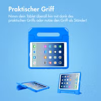 imoshion Kindersichere Schutzhülle mit abnehmbaren Ansteckern Apple iPad 9 (2021) 10.2 Zoll / iPad 8 (2020) 10.2 Zoll / iPad 7 (2019) 10.2 Zoll - Blau
