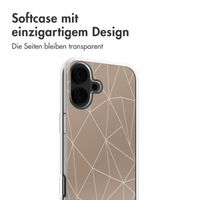 imoshion Design Hülle Apple iPhone 16 - Graphic Lines Beige
