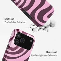 Selencia Vivid Back Cover Apple iPhone 18 Pro - Wavy Swirl Pink Plum